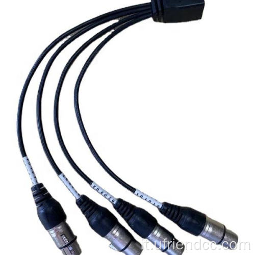 Ethernet RJ45 a 4Channel XLR Adattatore Cavo di serpente